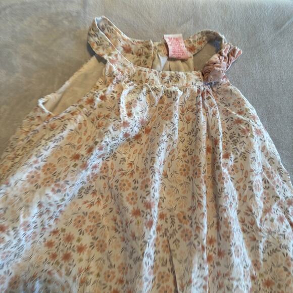 Rachel Ashwell Dress Girls 5T Pink Floral Sundress Ruffle Prairie cotton lined - Picture 2 of 12